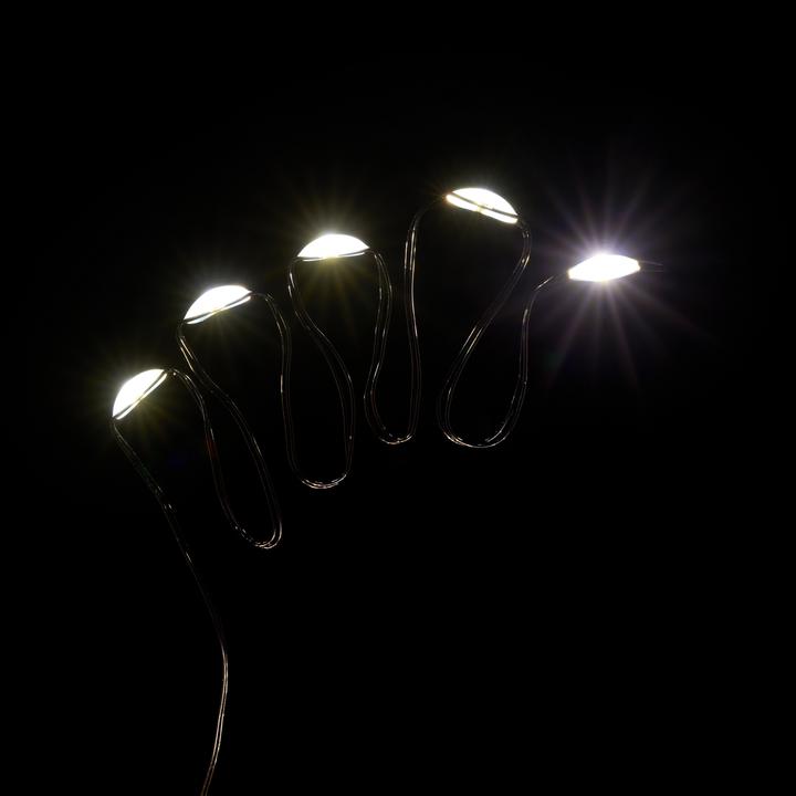 Produktbild VBS Micro LED Lichterkette, mit Timer, schwarzer Draht, 20 LEDs (1 m)