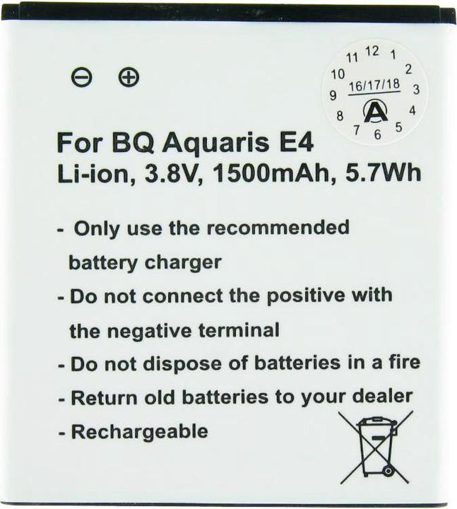 Produktbild AccuCell Akku BQ Aquaris E4 B46, BQ 1700