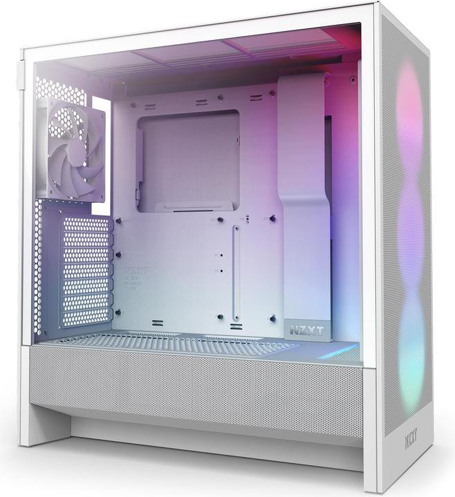 Immagine prodotto NZXT H5 Flow RGB ( 2024 ) (bianco, vetro temperato) (ATX, mATX, E-ATX, Mini-ITX)