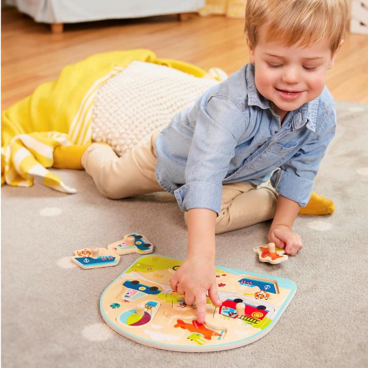 Actual product image B.toys B. Vehicles On The Go - Crazy Vehicles 7-piece Wooden Puzzle (7 pieces)
