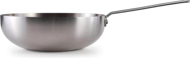 Produktbild Skottsberg Wok Edelstahl, 28 cm Durchmesser, 3-lagiger Sandwichboden, Edelstahlgriff (28 cm, Wok Pfanne, Aluminium, Edelstahl)