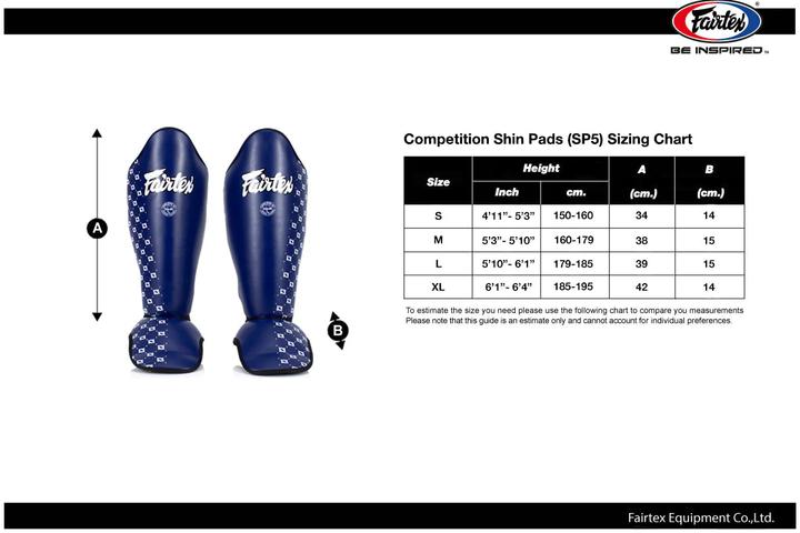 Actual product image Fairtex Shin guards SP5 Compétition (M)