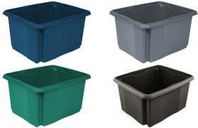 Actual product image keeeper emil eco storage box, 24 litres, graphite Swivel/stacking box, material: PP/regranulate (24 l)