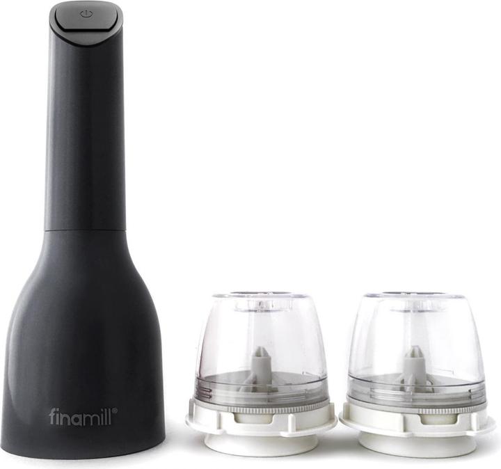 FinaMill One midnight black with two FinaPod Pro Plus battery-operated (Various spices)