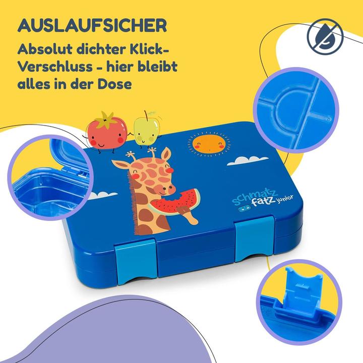 Image du produit Schmatzfatz Junior boîte à pain, bleu girafe