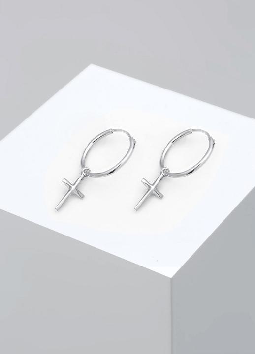 Produktbild Elli Creolen Hänger Kreuz (925 Silber)