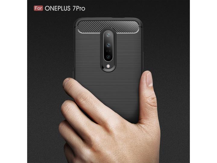 Produktbild Screenguard OnePlus 7 Pro Hülle Carbon Brushed Soft TPU (OnePlus 7 Pro)