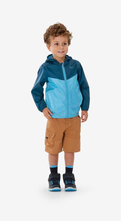 Produktbild Quechua Kids’ waterproof hiking jacket with zip, 2-6 years, MH100 - Blue (2)