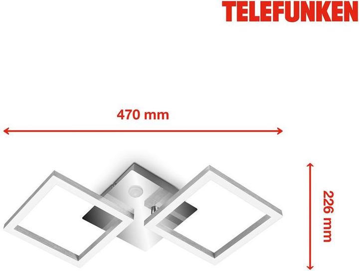 Produktbild Telefunken Sensor LED Deckenleuchte, chrom-alu, LED/12W (1200 lm)