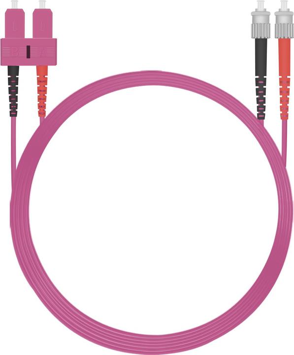Image du produit Helos OM4 ST Câble à fibre optique 2x ST Violet (CAT7, 7.50 m)