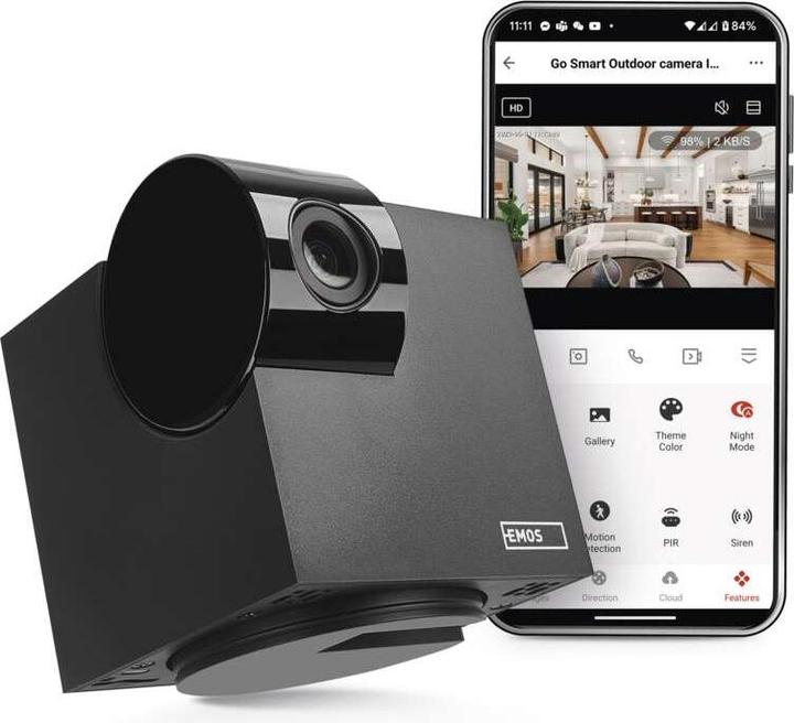 Actual product image Emos GoSmart IP-110 CUBE rotating surveillance camera with WiFi (2304 x 1296 Pixels)
