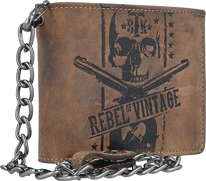 Actual product image Greenburry Vintage Skull chain wallet leather 12.5 cm
