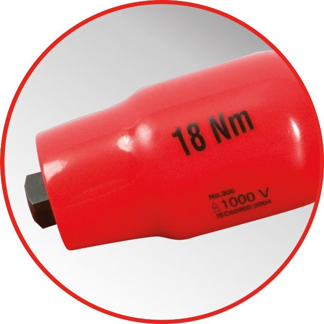 Produktbild KS Tools 3/8"" Isolierter T-Griff-Drehmomentbegrenzer, 18Nm (3/8", 18 Nm)