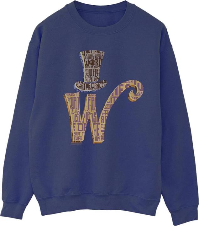 Actual product image Willy Wonka & the Chocolate Factory Womens/Ladies W Logo Hat Sweatshirt (4XL)