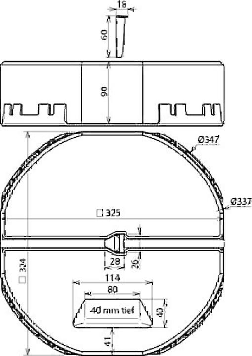 Produktbild Dehn 102 340 Betonsockel D=337mm B55 m Keil Niro stapelbar