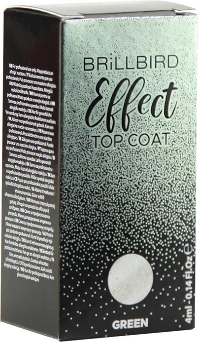 BrillBird Effect Top Coat – Green 4ml (Top Coat)