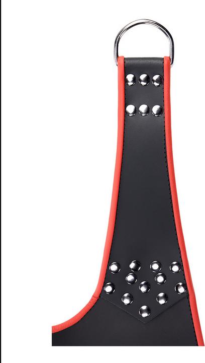 Actual product image Mr. Sling Leather sling with Red piping - 5 points - Black