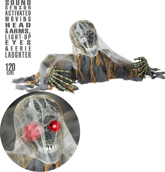 Image du produit Widmann Squelette de zombie animé avec mouvement et rire 120cm