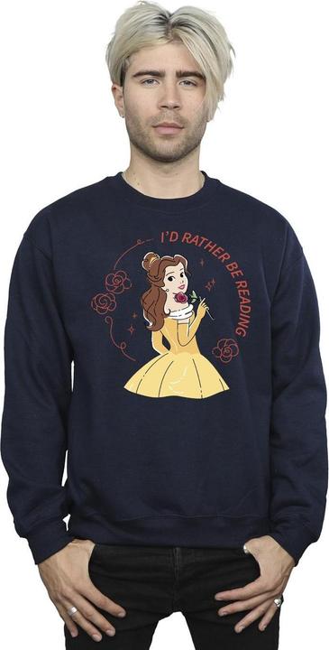 Image du produit Disney Mens Beauty And The Beast I'd Rather Be Reading Cotton Sweatshirt (XL)