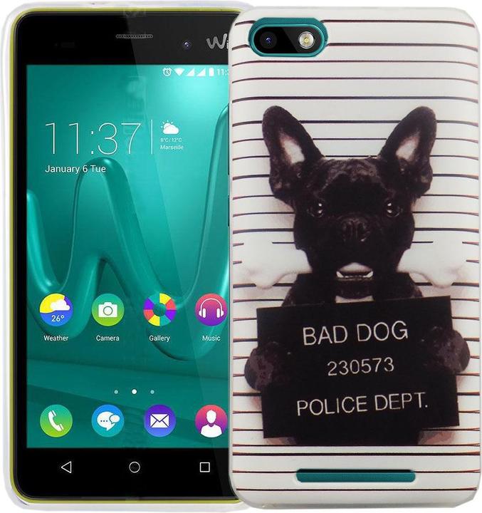 Produktbild König Design Handy Hülle für Wiko Lenny 3 Böser Hund Tasche Case Cover Motiv Slim TPU Bumper (Wiko Lenny 3)