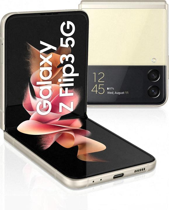 Productafbeelding Samsung Galaxy Z Flip3 5G EU (256 GB, Crème, 6.70", SIM + eSIM, 12 Mpx, 5G)