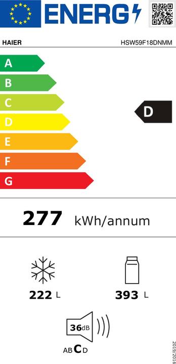 Energy Label Haier HSW59F18DNMM (615 l)