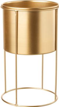 Actual product image J-Line Flowerpot On Foot Metal Gold Large