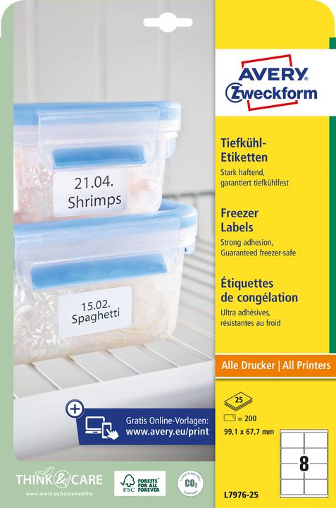 Image du produit Avery Etiquettes pour produits surgelés