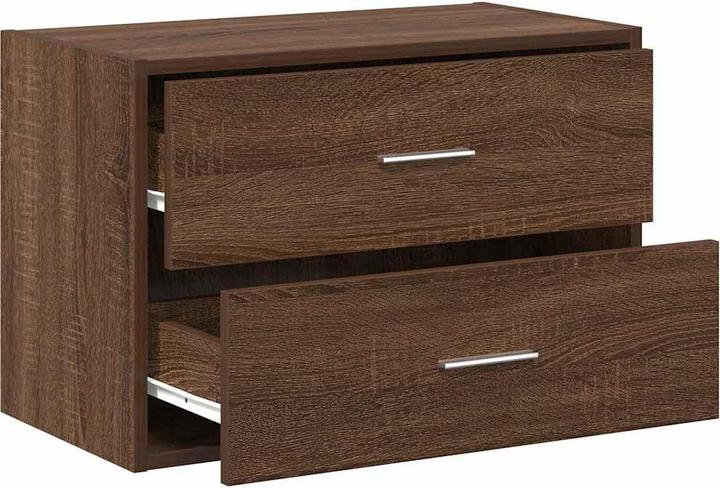 Image du produit VidaXL Armoire avec 2 tiroirs imitation chêne brun 60x31x40 cm (60 x 31 x 40 cm)