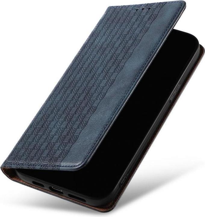 Immagine prodotto Hurtel Custodia con cinturino a calamita per iPhone 12 Portafoglio + Mini cordino Ciondolo Blu (Apple iPhone 12)