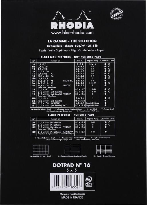 Image du produit Rhodia DotPad (A5, Règle spéciale, Couverture souple)