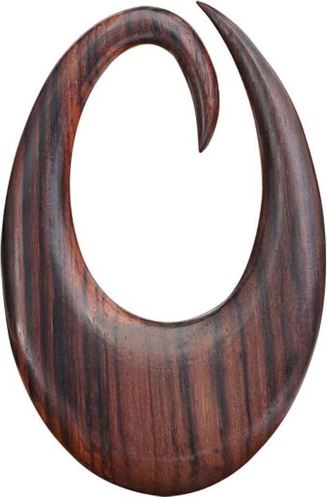 Produktbild Star Piercing Ohrgewicht Spiralentropfen aus Narra Holz (ohne Messing, Organisch)