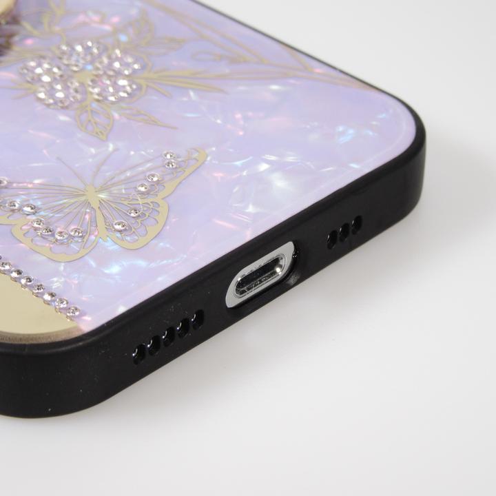 Immagine prodotto PhoneLook Coque Nacre papillon strass avec support vidéo (Apple iPhone 13 Pro Max)