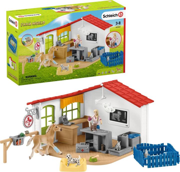Produktbild Schleich Tierarzt-Praxis mit Haustieren
