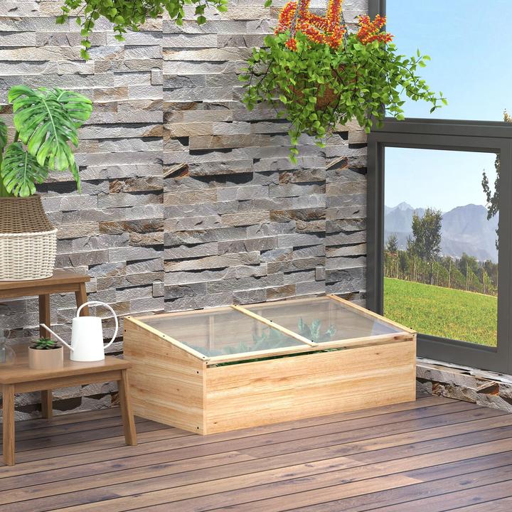 Actual product image Outsunny Wooden greenhouse