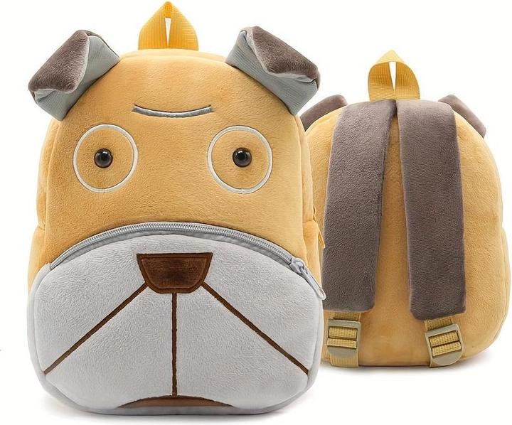 Only-Bags.Store Sac d'école en polyester, sac à dos en peluche d'animaux mignons, petit sac de vacances en plein air
