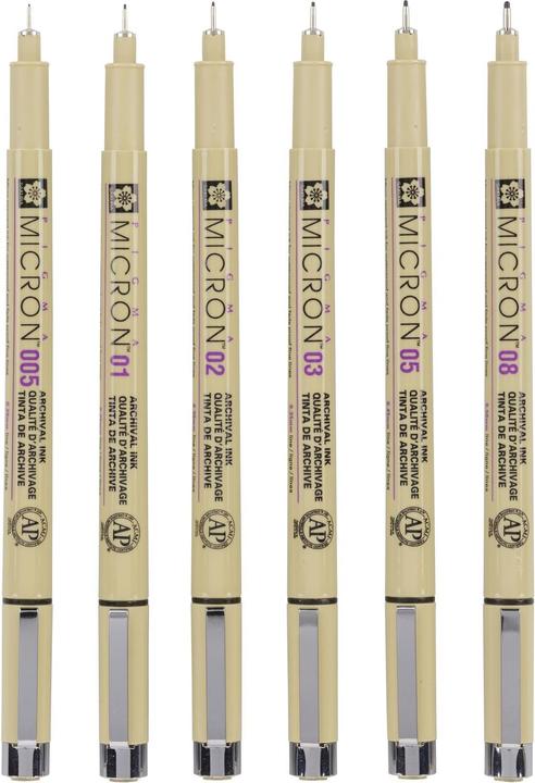 Actual product image Sakura Pigma Micron (Black, 6 x)