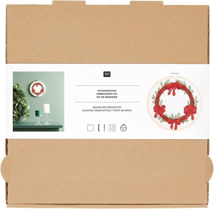 Produktbild Rico Design Stickpck.Kreuzstich,Bild Kranz.100378