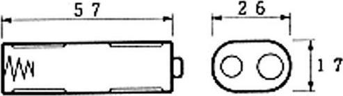 Image du produit Velleman Coupleur De 2 Piles AA (Lr6), Avec Contacts A Pression