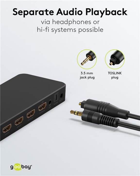 Produktbild Goobay HDMI-Matrix-Schalter 4 auf 2 4K @ 60 Hz