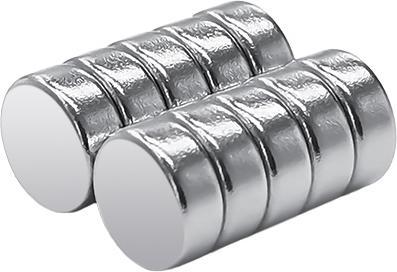 Produktbild Rs Pro Neodym Magnet, Scheibe, 5mm x 2mm (10 x)