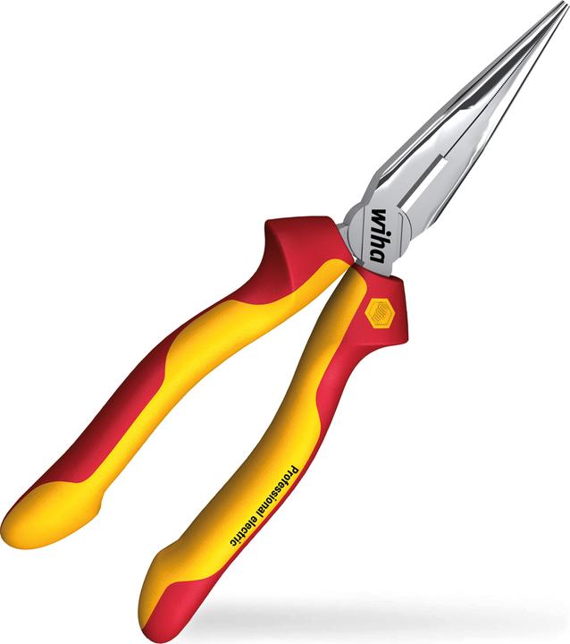Actual product image Wiha Flat round nose pliers Professional electric with cutting edge. (200 mm)