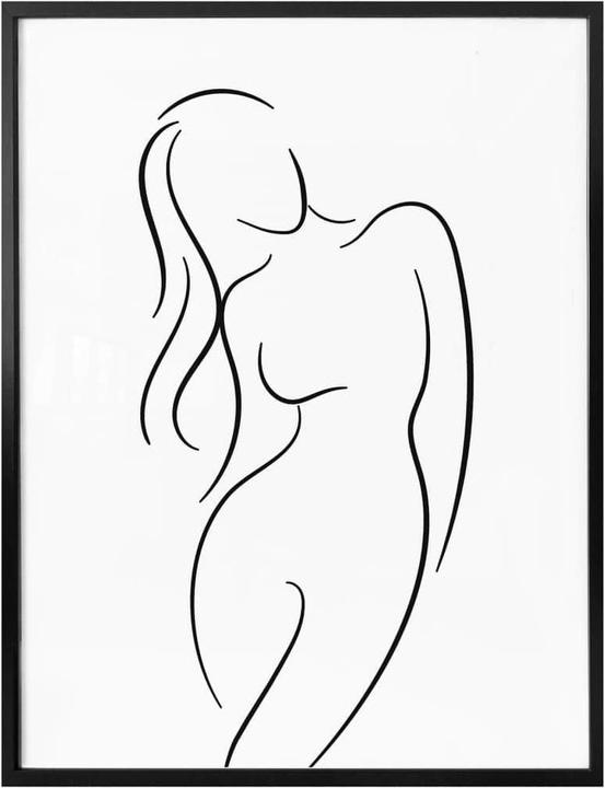 Trenddeko Lineart - Die Silhouette einer Frau