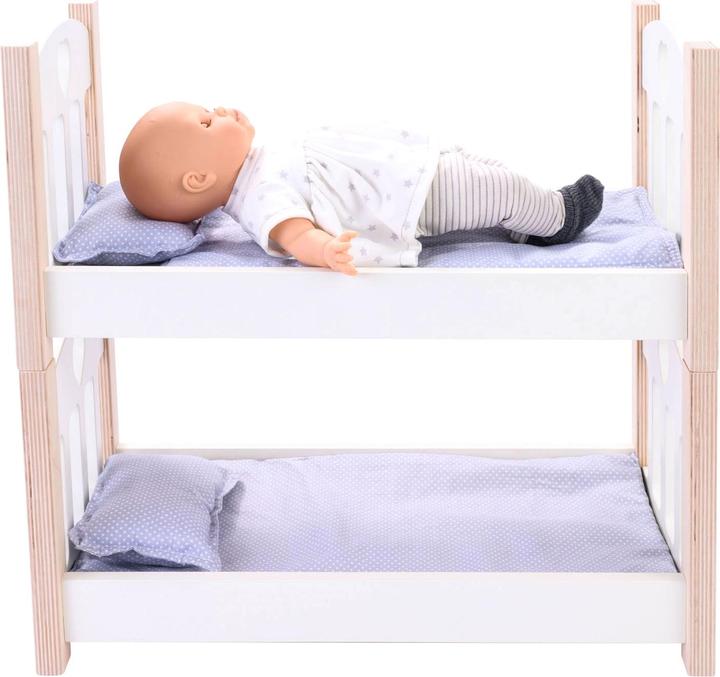 Produktbild Weible Puppen-Etagenbett Grau/Weiss