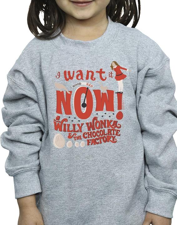 Produktbild Willy Wonka & the Chocolate Factory Verruca Salt I Want It Now Sweatshirt Mädchen (140, 146)