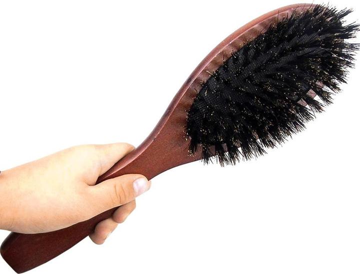 Actual product image JTI Hairbrush with pig bristles - wood