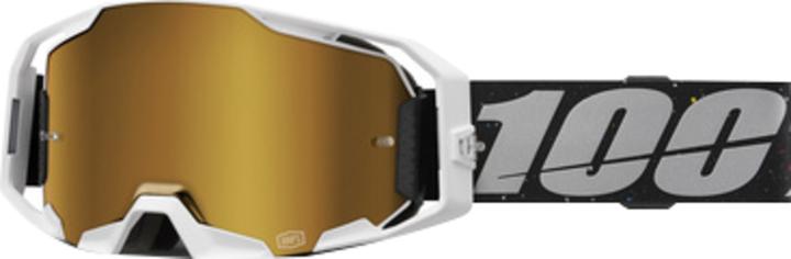 Image du produit 100% Armatic Goggle RapidRacer - Lentille miroir en or véritable (blanc noir*, Or)