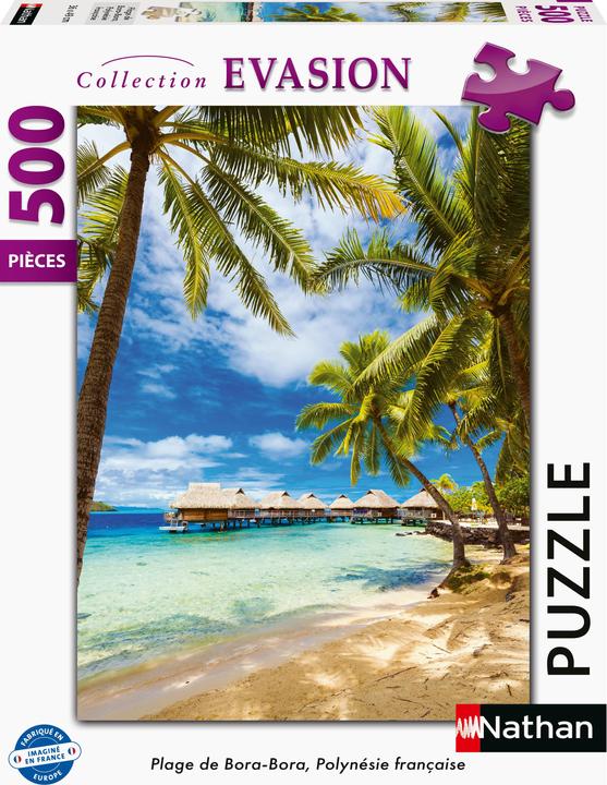 Actual product image Nathan Puzzle 500 pieces Plage Bora - Polynésie Française (500 pieces)