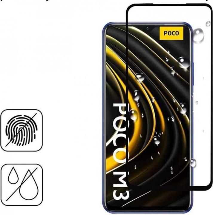 Produktbild Screenguard Xiaomi Poco M3 Full Screen Panzerglas Schutzfolie 2.5D 9H (1 Stück, Xiaomi Poco M3)