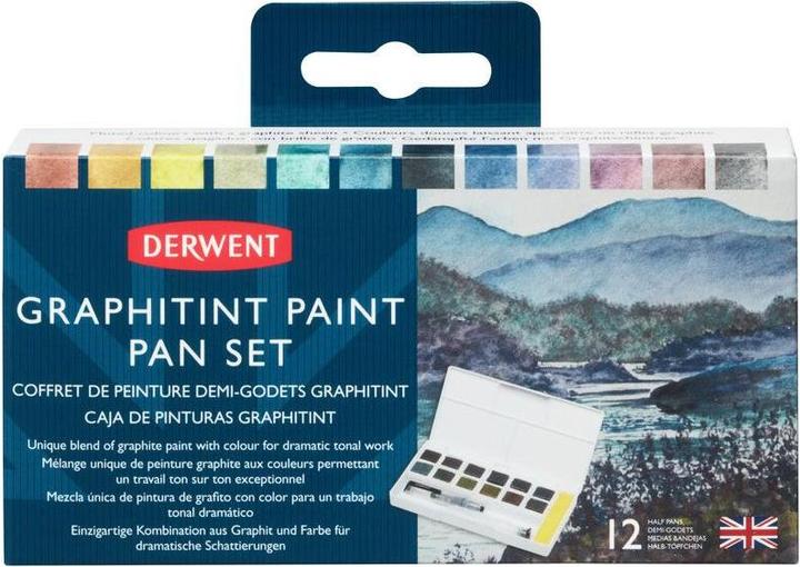 Actual product image Derwent Graphitint 12 pan set (White)